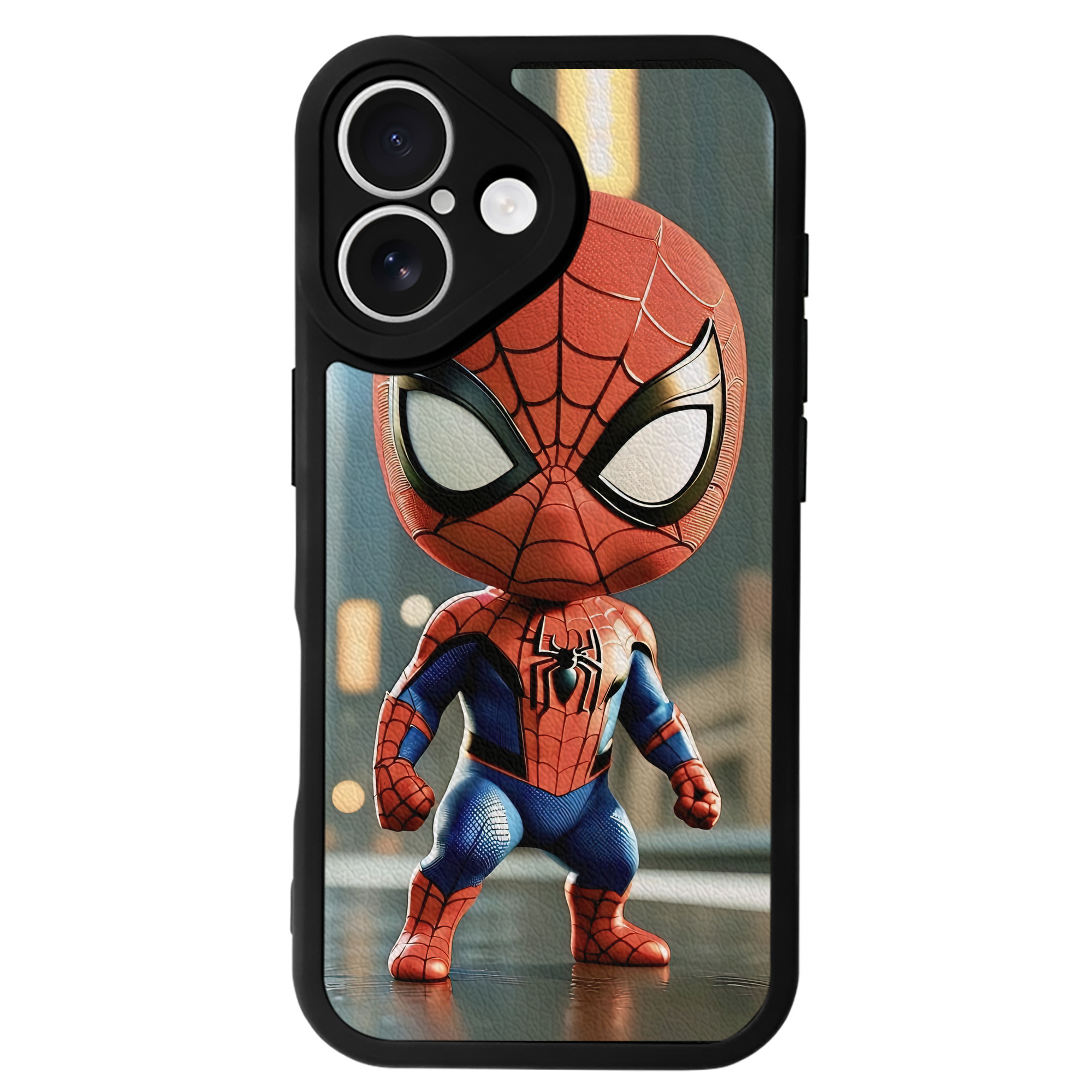 Spider Man スパイダーマン 【iPhone 16シリーズ対応】シリコンスマホケース（レザー調） 材質：シリコン